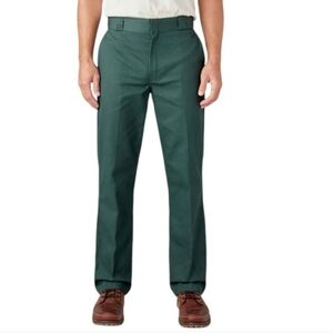 Dickies 874 Original Fit Straight Leg Dark Green Cotton Trouser Pants W36 x L32